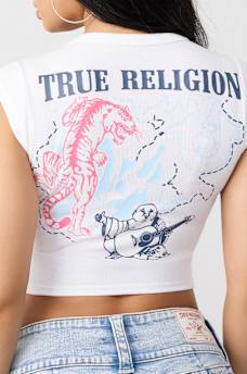 TIGER LOGO NOTCH TEE, image 1