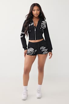 JOEY LOW RISE EMBROIDERED TIGER SHORT, image 2