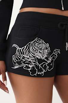 JOEY LOW RISE EMBROIDERED TIGER SHORT, image 6