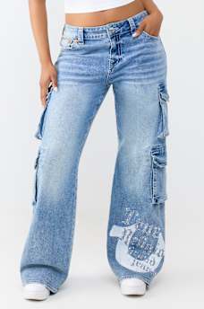 BOBBI MID RISE BAGGY CARGO JEAN