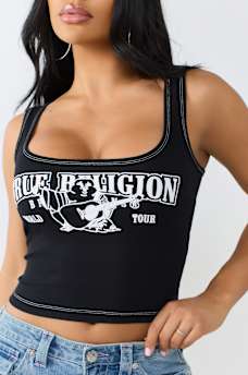 RIBBED CONTRAST TANK TOP