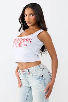 RIBBED CONTRAST TANK TOP