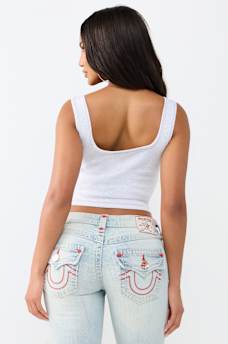 RIBBED CONTRAST TANK TOP