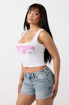 RIBBED CONTRAST TANK TOP