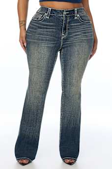 PLUS BILLIE MID RISE BUDDHA POCKET SUPER T STRAIGHT JEAN