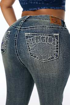 PLUS BILLIE MID RISE BUDDHA POCKET SUPER T STRAIGHT JEAN