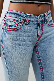JOEY LOW RISE SUPER T FLAP FLARE JEAN