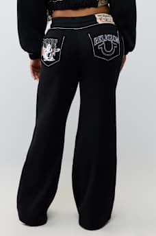 BECCA MID RISE BIG T CARGO BOOTCUT SWEATPANT