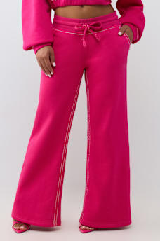 BECCA MID RISE BIG T CARGO BOOTCUT SWEATPANT