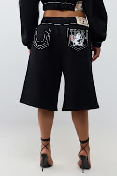 BIG T EMBROIDERED BUDDHA FLEECE SHORT