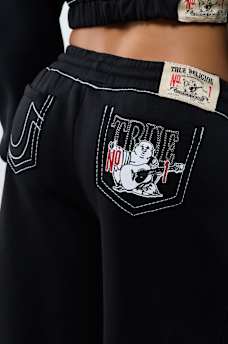 BIG T EMBROIDERED BUDDHA FLEECE SHORT