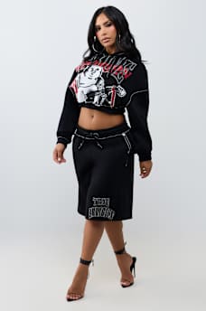 BIG T EMBROIDERED BUDDHA FLEECE SHORT