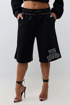 BIG T EMBROIDERED BUDDHA FLEECE SHORT