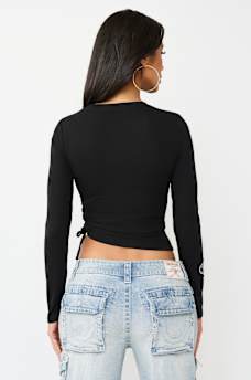 CAMISETA ACANALADA ASIM&Eacute;TRICA CON APLIQUE DE MEZCLILLA, image 5