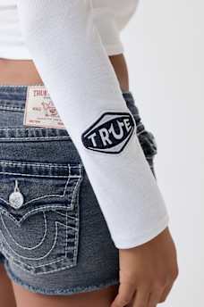 CAMISETA ACANALADA ASIM&Eacute;TRICA CON APLIQUE DE MEZCLILLA, image 5