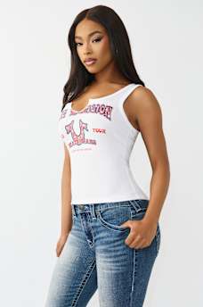 HERITAGE WORLD TOUR NOTCH RIBBED TANK