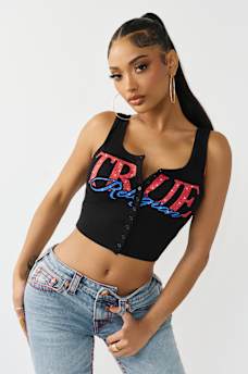 BUTTON-UP RIBBED TANK TOP, image 2