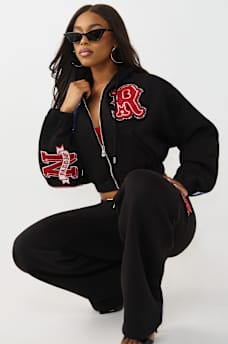 CRYSTAL PATCH GIRLFRIEND ZIP HOODIE, image 4