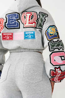 CRYSTAL PATCH GIRLFRIEND ZIP HOODIE, image 3