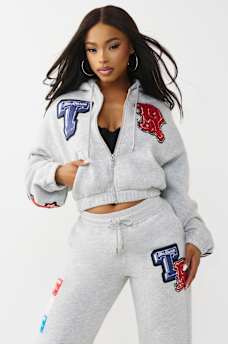 CRYSTAL PATCH GIRLFRIEND ZIP HOODIE, image 4