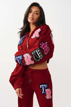 CRYSTAL PATCH GIRLFRIEND ZIP HOODIE, image 5