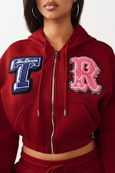 CRYSTAL PATCH GIRLFRIEND ZIP HOODIE, image 6