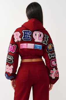 CRYSTAL PATCH GIRLFRIEND ZIP HOODIE, image 7