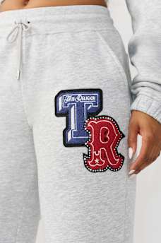 CRYSTAL PATCH STRAIGHT LEG SWEATPANT