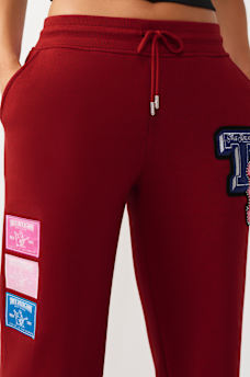 CRYSTAL PATCH STRAIGHT LEG SWEATPANT