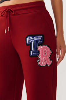 CRYSTAL PATCH STRAIGHT LEG SWEATPANT