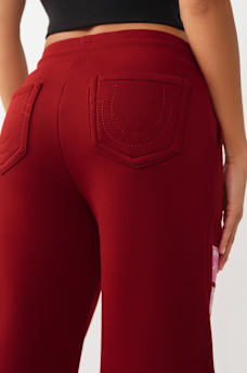 CRYSTAL PATCH STRAIGHT LEG SWEATPANT