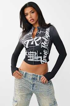 WASHED FRENCH TERRY ZIP UP, image 2