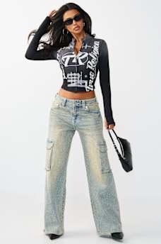 WASHED FRENCH TERRY ZIP UP, image 3