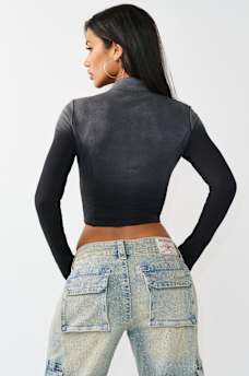 WASHED FRENCH TERRY ZIP UP, image 5