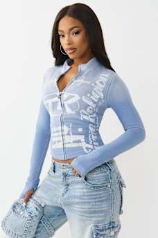 WASHED FRENCH TERRY ZIP UP, image 4