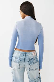 WASHED FRENCH TERRY ZIP UP, image 5