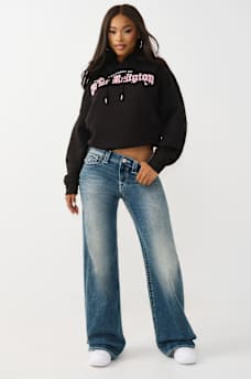 BUBBLE HEM PULLOVER HOODIE, image 3