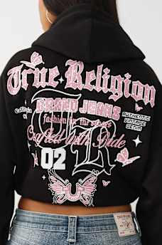 BUBBLE HEM PULLOVER HOODIE, image 1