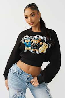TEDDY BEAR CREWNECK PULLOVER SWEATSHIRT, image 2