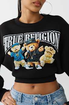 TEDDY BEAR CREWNECK PULLOVER SWEATSHIRT, image 1
