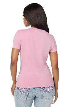 CRYSTAL LOGO HORSESHOE CREWNECK TEE