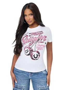 CRYSTAL CHERRY CREWNECK TEE