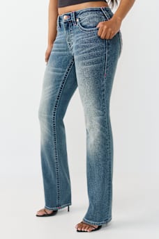BILLIE MID RISE CRYSTAL CHERRY STRAIGHT JEAN, image 4