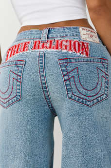 BOBBI MID RISE SPORTY EMBROIDERED PATCH BAGGY JEAN, image 5