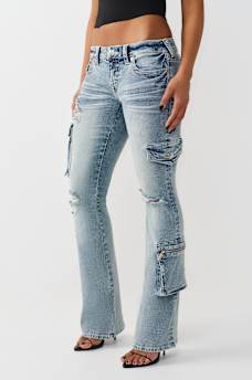 BECCA LOW RISE CARGO FLAP BOOTCUT JEAN, image 3