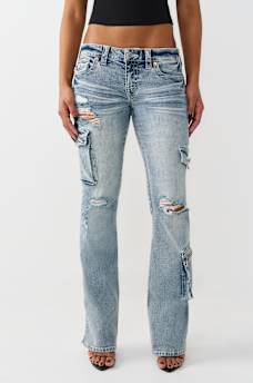 BECCA LOW RISE CARGO FLAP BOOTCUT JEAN, image 6