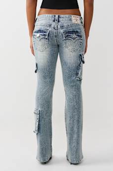 BECCA LOW RISE CARGO FLAP BOOTCUT JEAN, image 7