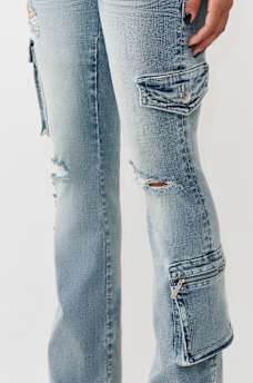 BECCA LOW RISE CARGO FLAP BOOTCUT JEAN, image 9