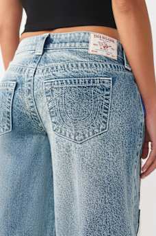 JESSIE MID RISE MIXED PATCH SUPER BAGGY JEAN, image 9