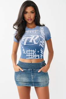 WASHED CREWNECK RIBBED BABY TEE, image 2